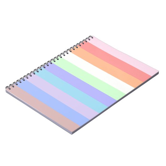 Pastel Strepen Notitieboek (Linkerzijde)