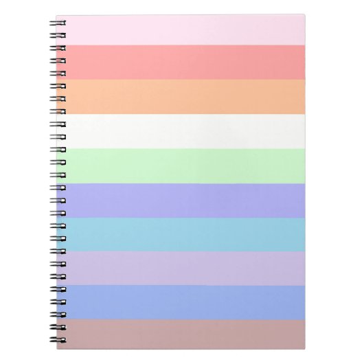 Pastel Strepen Notitieboek (Voorkant)
