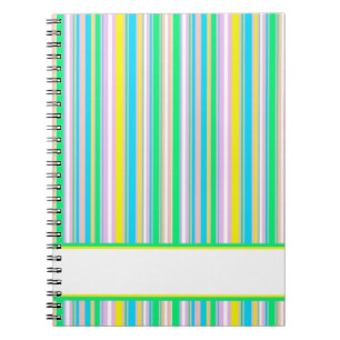 Pastel strepen notitieboek