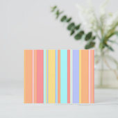 Pastel Strepen Patroon Briefkaart (Staand voorkant)