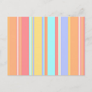 Pastel Strepen Patroon Briefkaart