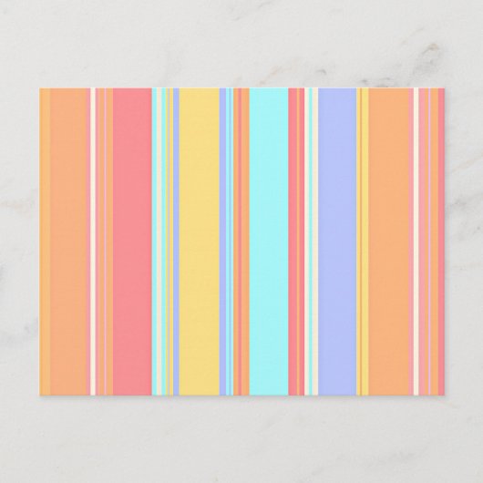 Pastel Strepen Patroon Briefkaart (Voorkant)