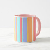 Pastel Strepen Patroon Mok (Voorkant rechts)