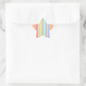 Pastel Strepen Patroon Ster Sticker (Tas)