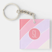 Pastel Strepen Persoonlijk Sleutelhanger (voorkant)