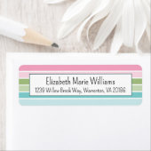 Pastel Strepen Retouradres Etiket (Insitu)