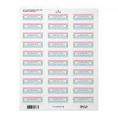 Pastel Strepen Retouradres Etiket (Full Sheet)