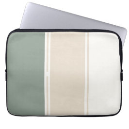 Pastel Strepen – Rustig Neutraal Design Laptop Sleeve