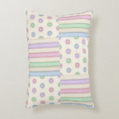 Pastel Strepen & Stippen Patchwork Accent Kussen (Voorkant(Verticaal))