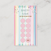 Pastel Strepen strooier Bakkerij Visitekaartje (Achterkant)