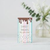 Pastel Strepen Strooier Visitekaartje (Staand voorkant)