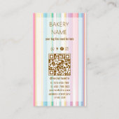 Pastel Strepen Strooier Visitekaartje (Achterkant)
