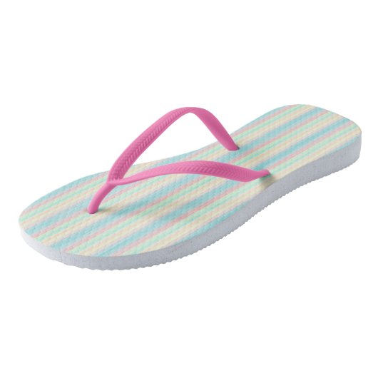 Pastel Strepen Teenslippers (Schuin)