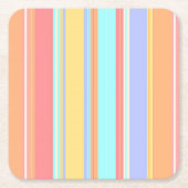 Pastel Strepenpatroon Kartonnen Onderzetters (Voorkant)
