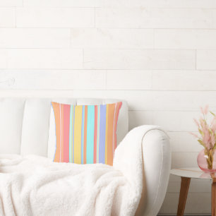 Pastel strepenpatroon kussen