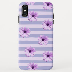 Pastel strepenpatroon met madeliefjes Case-Mate iPhone case