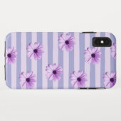 Pastel strepenpatroon met madeliefjes Case-Mate iPhone case (Achterkant (horizontaal))