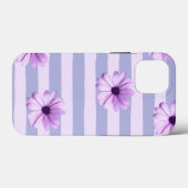 Pastel strepenpatroon met madeliefjes Case-Mate iPhone case (Achterkant (horizontaal))