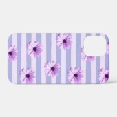 Pastel strepenpatroon met madeliefjes Case-Mate iPhone case (Achterkant (horizontaal))