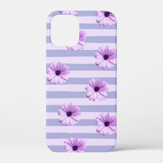 Pastel strepenpatroon met madeliefjes Case-Mate iPhone case (Achterkant)