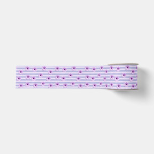 Pastel strepenpatroon met madeliefjes grosgrain lint
