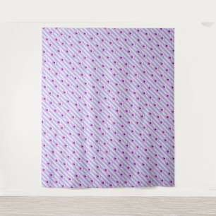 Pastel strepenpatroon met madeliefjes wandkleed