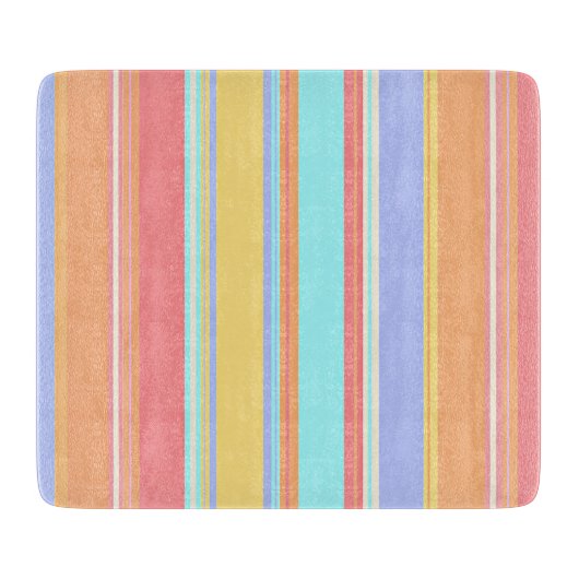 Pastel strepenpatroon snijplank (Voorkant)