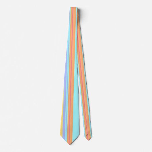 Pastel strepenpatroon stropdas (Voorkant)