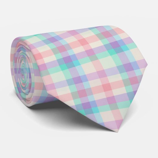 Pastel Strepenpatroon Stropdas (Opgerold)