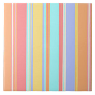 Pastel Strepenpatroon Tegeltje