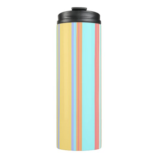 Pastel strepenpatroon thermosbeker (Voorkant)