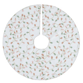  Pastel String Lights on Snowy White Kerstboom Rok