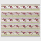 Pastel Stripe Floral Gift Wrap Cadeaupapier (Vlak)