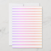 pastel stripe gold bruiloft met gouden glitter kaart (Achterkant)