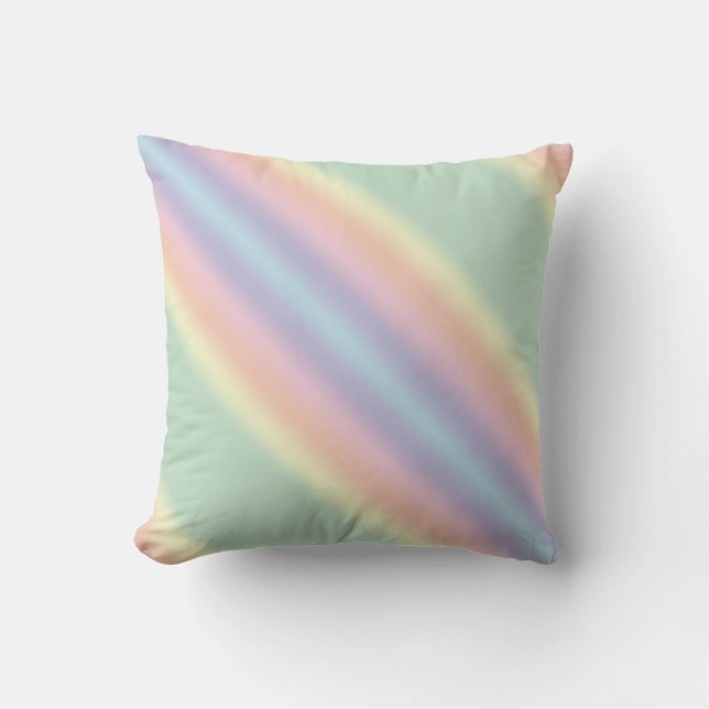 Pastel Stripe Modern Kussen (Voorkant)
