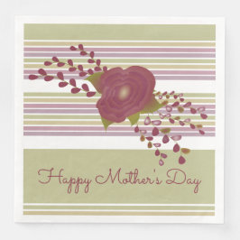 Pastel Stripe Moederdag Paper Napkins Servet