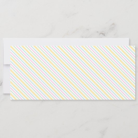 Pastel Stripe Paascheque Cadeaubon Kaart (Achterkant)