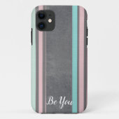 Pastel stripe Patroon iPhone Case (Achterkant)