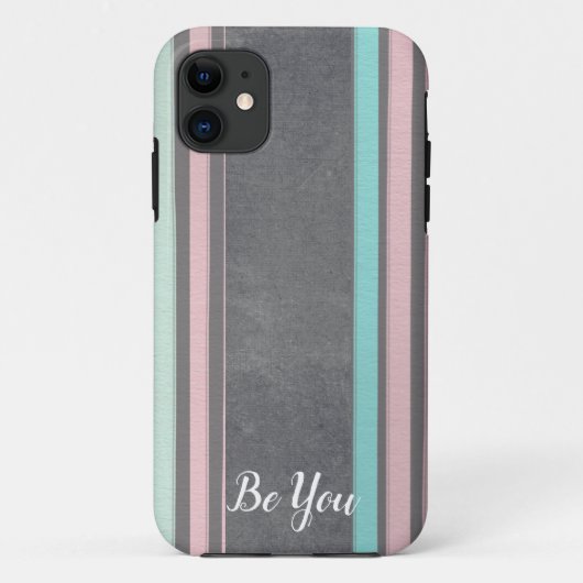 Pastel stripe Patroon iPhone Case (Achterkant)