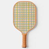 Pastel Stripe Plaid Gepersonaliseerde Pickleball P Pickleball Paddle (Achterkant)