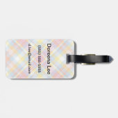 Pastel Stripe Pset Bagagelabel (Achterkant horizontaal)