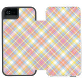 Pastel Stripe Pset Incipio iPhone Portemonnee Hoesje (Agenda Open)