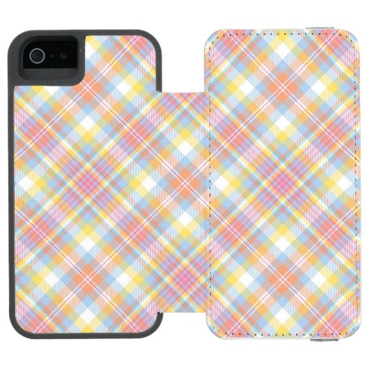 Pastel Stripe Pset Incipio iPhone Portemonnee Hoesje (Agenda Open)