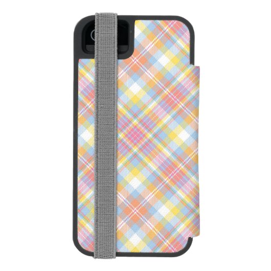 Pastel Stripe Pset Incipio iPhone Portemonnee Hoesje (Agenda Achterkant)