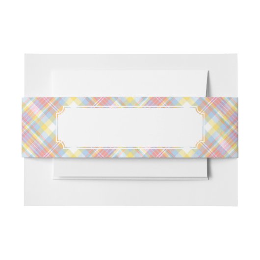 Pastel Stripe Pset Uitnodigingen Wikkel (Voorkant Voorbeeld)