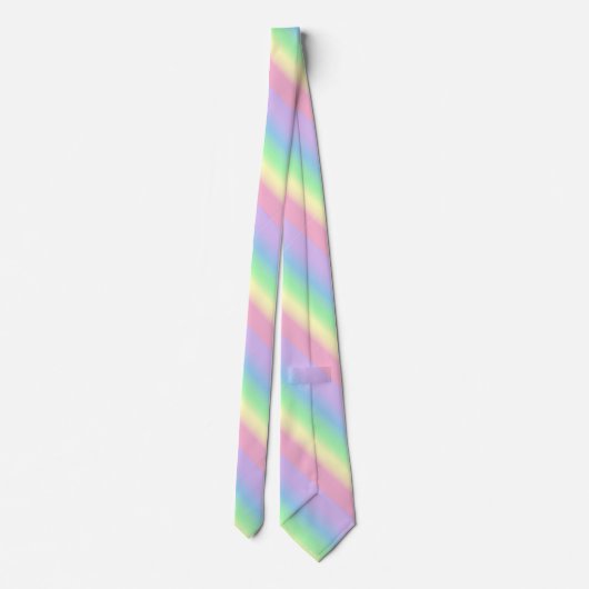 Pastel Stripe regenboog Stropdas (Achterkant)