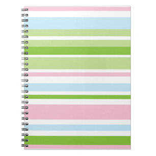 Pastel Stripe spiraallaptop Notitieboek