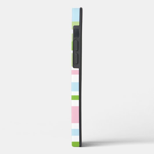 Pastel Stripe Tough Hoesje-Mate iPhone Case (Achterkant / Links)