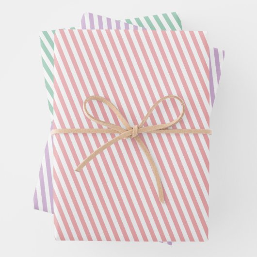 Pastel striped any Occasion Inpakpapier Vel (In situ)