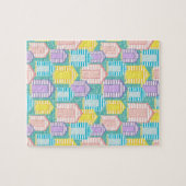 Pastel Striped Beach Huts Legpuzzel (Horizontaal)